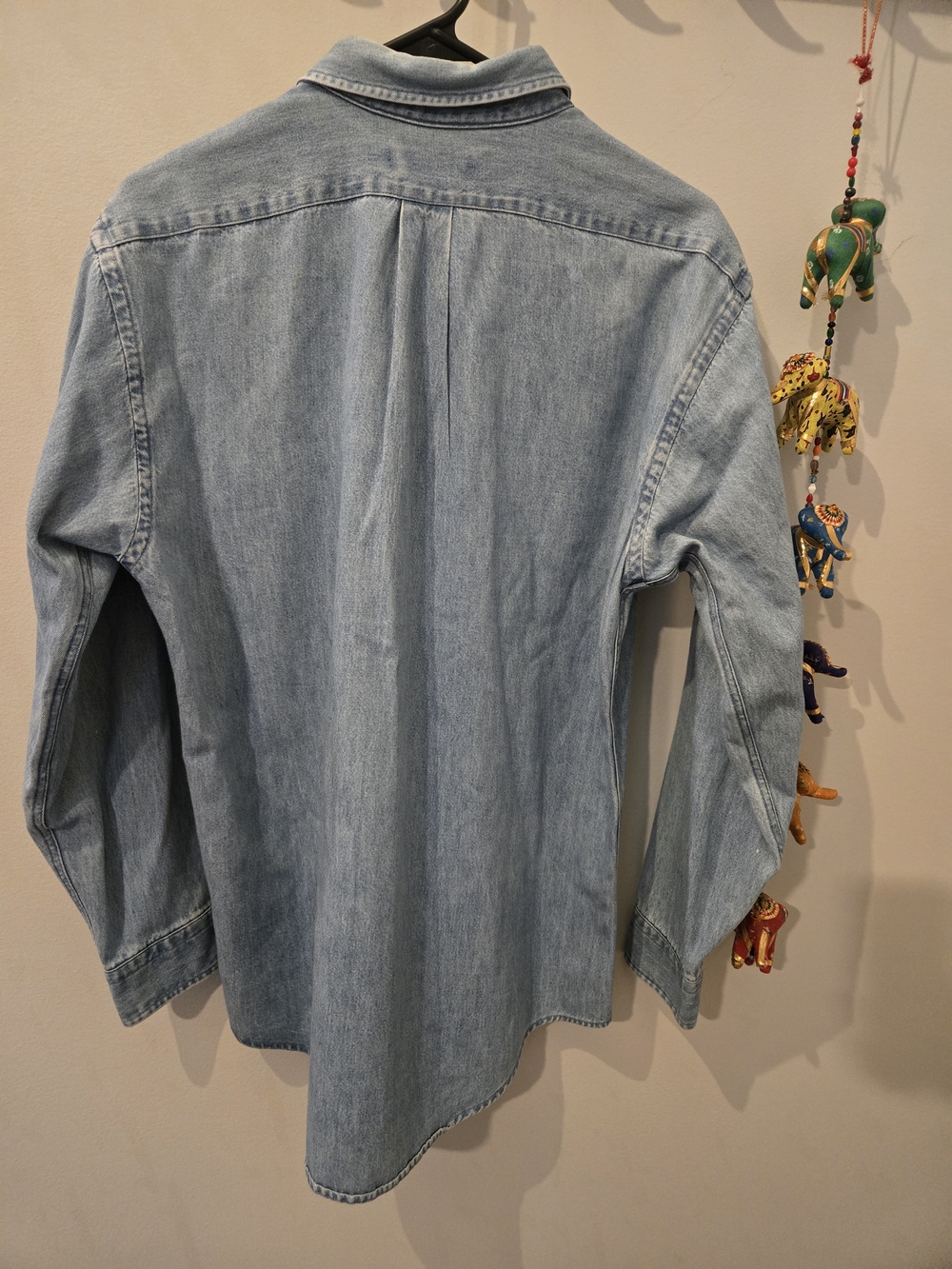 Polo by Ralph Lauren Light Blue Denim Button-Down Shirt with Pocket Crest - Picture 5 of 7